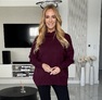 Emma pulóver bordó – Kötött női pulóver – Innova Fashion